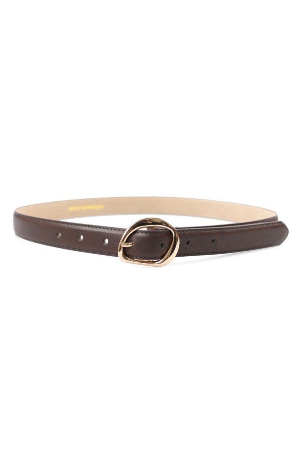 プティ モーメンツ レディース アクセサリー ベルト レザー フェイクレザー Petit Moments Abstract Faux Leather Belt Chocolate/ Gold チョコレート
