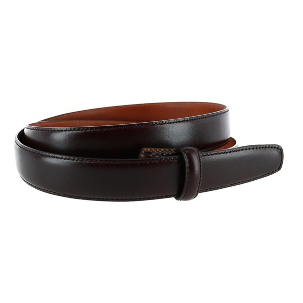 トラファルガー メンズ アクセサリー ベルト レザー Trafalgar Cortina Leather 25mm Compression Belt Strap Dark Brown ブラウン｜ReVida 店