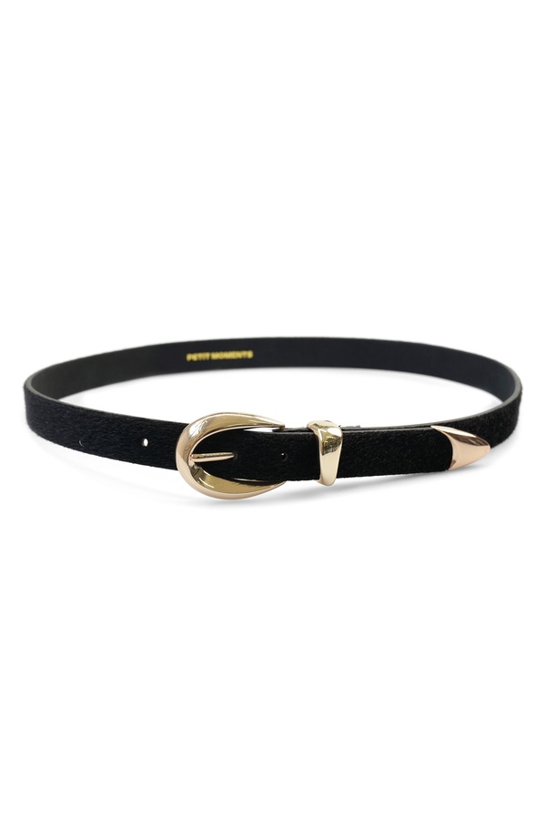 プティ モーメンツ レディース アクセサリー ベルト レザー Petit Moments Marisa Leather Belt Black/ Gold ブラック