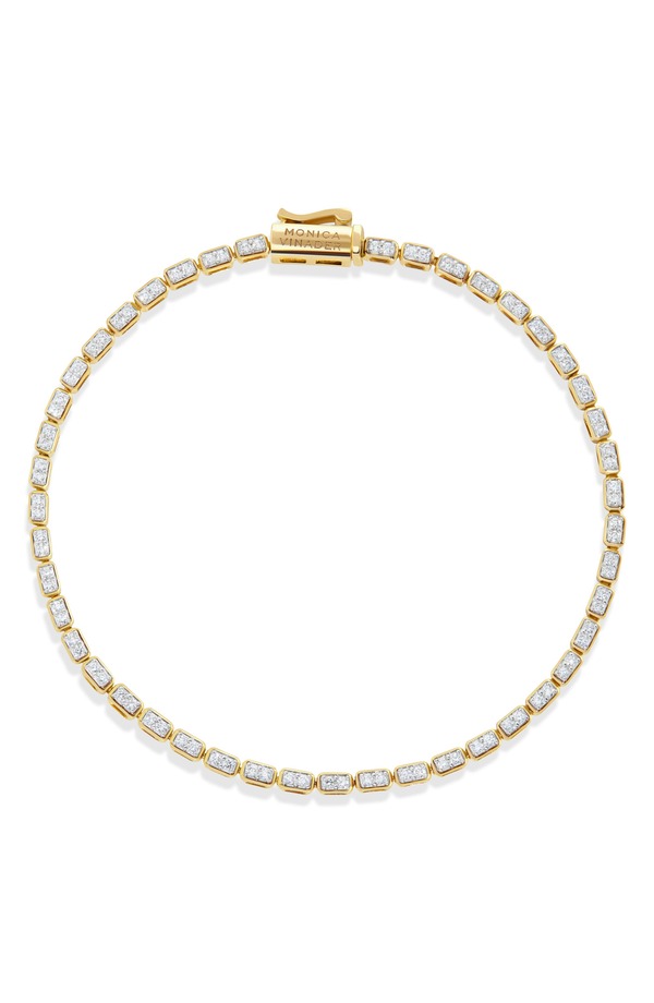 モニカヴィナダー レディース アクセサリー ブレスレット・バングル・アンクレット Monica Vinader Lab Grown Diamond Tennis Bracelet 14K Solid Gold / Diamond ゴールド