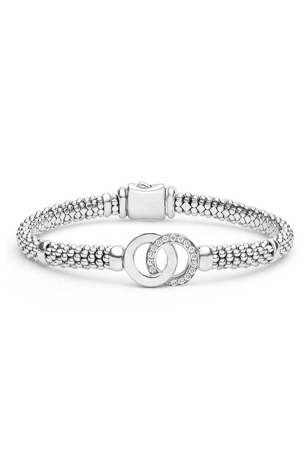 ラゴス レディース アクセサリー ブレスレット・バングル・アンクレット LAGOSignature Caviar Interlocking Diamond Rope Bracelet Silver シルバー