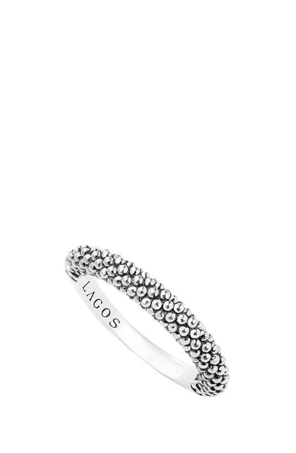ラゴス レディース アクセサリー 指輪 LAGOS Caviar Stacking Ring Silver シルバー