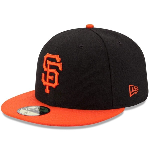 ニューエラ レディース アクセサリー 帽子 Men's New Era Black/Orange San Francisco Giants Authenticollection-Field 59FIFTY Fitted Hat Black ブラック