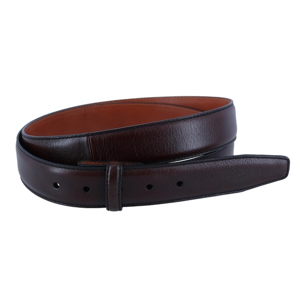 トラファルガー メンズ アクセサリー ベルトール レザー Trafalgar Big & Tall Feather Edge Pebbleather Harness Belt Strap Brown ブラウン｜ReVida 店