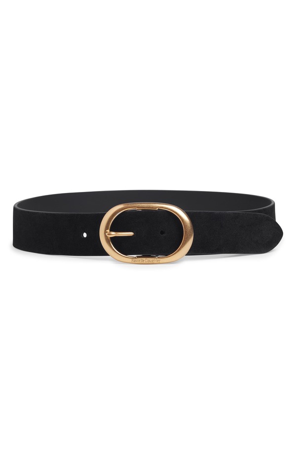 フェイバリット ドーター レディース アクセサリー ベルト スエード Favorite Daughter The Contour Suede Belt Black/ Antique Brass ブラック