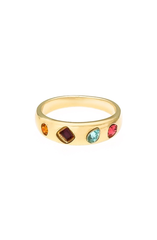 エティカ レディース アクセサリー 指輪 Ettika Rainbow Crystal Band Ringold ゴールド