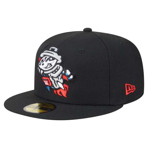 ニュー内鰓 メンズ 添え物 鳥打ち帽 Men\u0027sNew Era Black Rocket City Trash Pandas Authenticollection 59FIFTY Fitted Hat Black 黒いこと