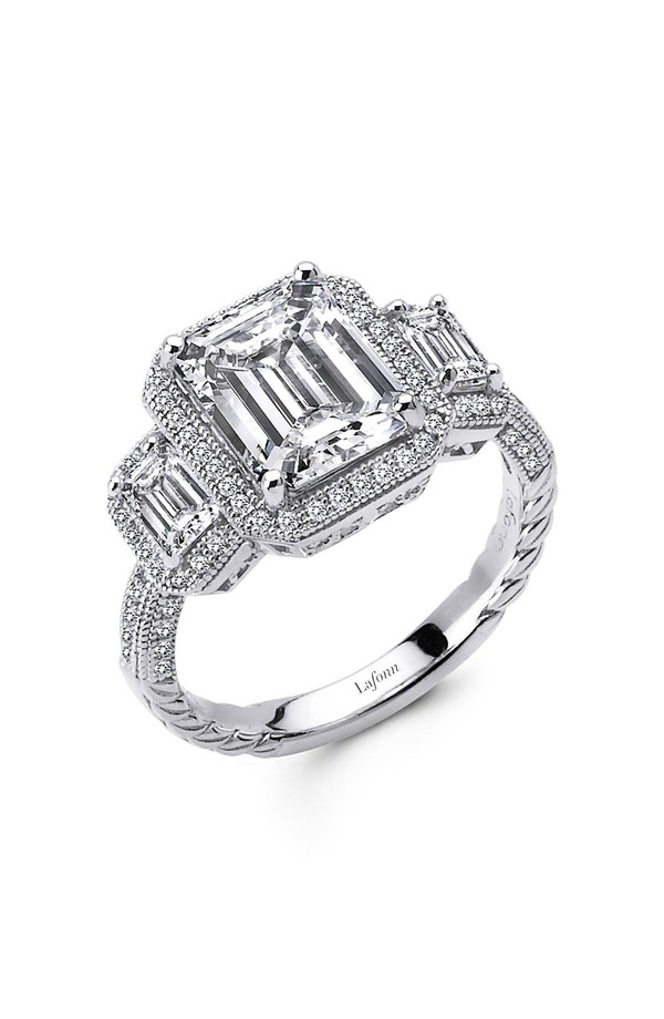 ラフォン レディース アクセサリー 指輪 Lafonn 'Lassaire' Three Stone Ring Silver シルバー|ReVida 店
