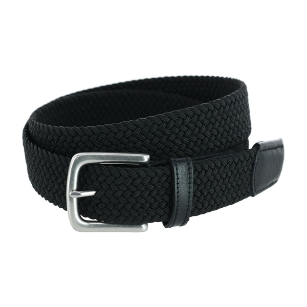 トラファルガー メンズ アクセサリー ベルトール Trafalgariverside Big and Tall Solid Stretch Weave Belt Black ブラック｜ReVida 店
