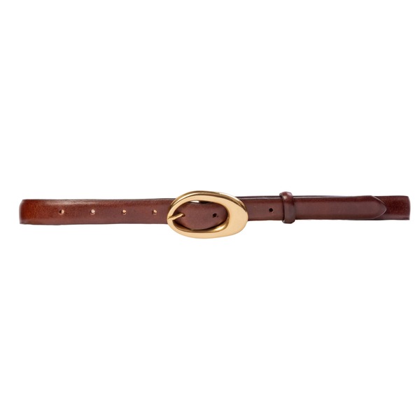 ブラックスエードスタジオ レディース 付属物 胴締め BLACK SUEDE STUDIOval Zebra Belt Brown Leather/Gold 赤銅色 バッグ・小物・ブランド雑貨-ベルト・サスペンダー-レディースベルト