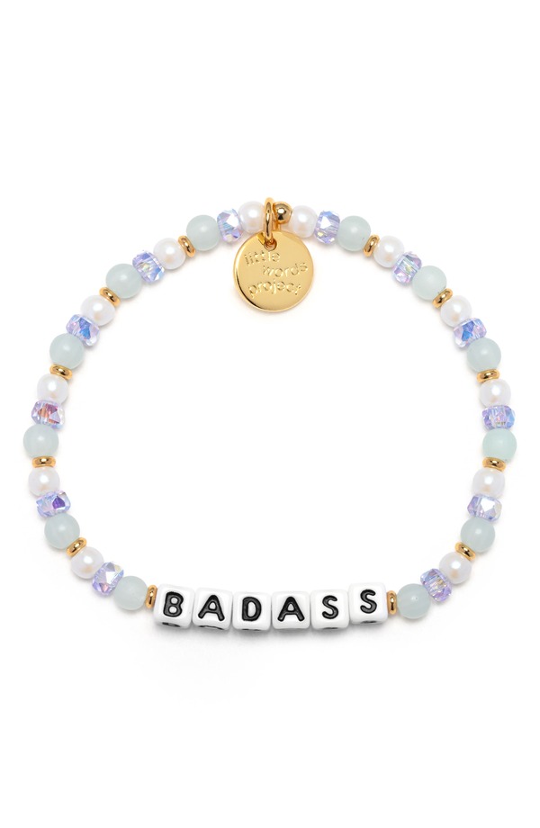 リトルワーズプロジェクト レディース アクセサリー ブレスレット・バングル・アンクレット Little Words Project Badass Beaded Stretch Bracelet White ホワイト｜ReVida 店