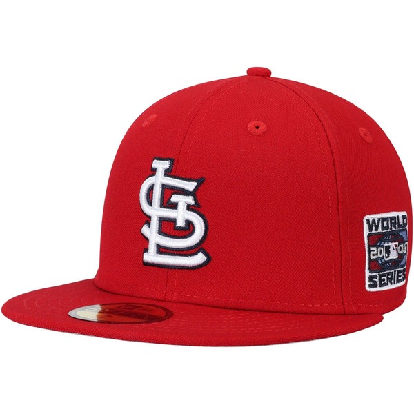ニューエラ メンズ アクセサリー 帽子 ウール Men's New Era Red St. Louis Cardinals 2006 World Series Wool 59FIFTY Fitted Hat Red レッド|ReVida 店