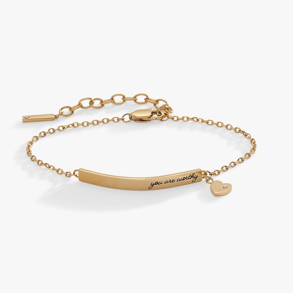 アレックスアンドアニ レディース アクセサリー ブレスレット・バングル・アンクレット Alex and Ani You Are Worthy Inline Bracelet Gold ゴールド