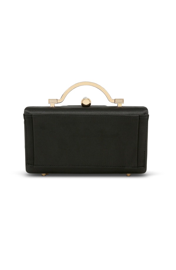 ジュウェルダグレイミシュカ レディース バッグ サテン Jewel Badgley Mischka Emma Satin Minaudiere with Outer Pocket Black ブラック 19,586円