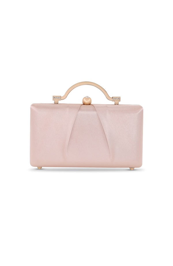 ジュウェルダグレイミシュカ レディース バッグ サテン Jewel Badgley Mischka Emma Satin Minaudiere with Outer Pocket Champagne シャンパン｜ReVida 店