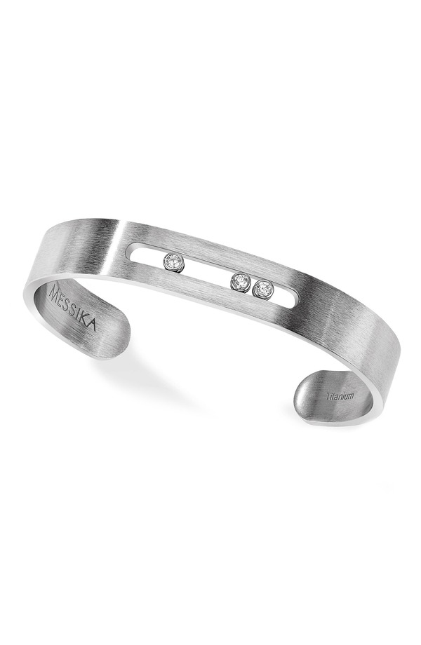 メシカ メンズ 佩び物 ブレスレット・バングル・アンクレット Messika Titaniumove Diamond Cuff Natural Titanium