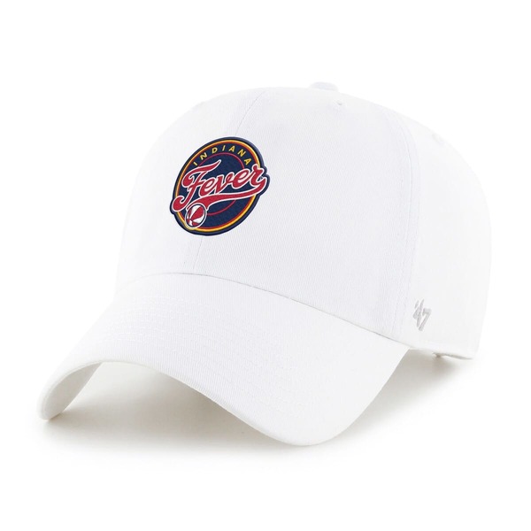 フォーティーセブン レディース アクセサリー 帽子 ロゴ Men's '47 White Indiana Fever Core Logo Clean Up Adjustable Hat White ホワイト
