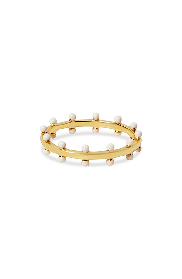 アルジェントヴィーヴォ レディース アクセサリー 指輪 Argento Vivo Sterling Silver Bead Band Ringold/ White ホワイト