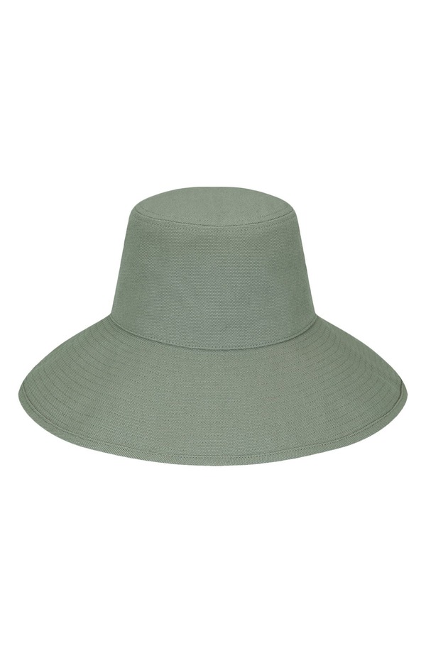 仕合わせオブ色合い レディース 付属品 かぶり笠 綿織物 Lack of Color Holiday Cotton Canvas Bucket Hat Green 緑であること
