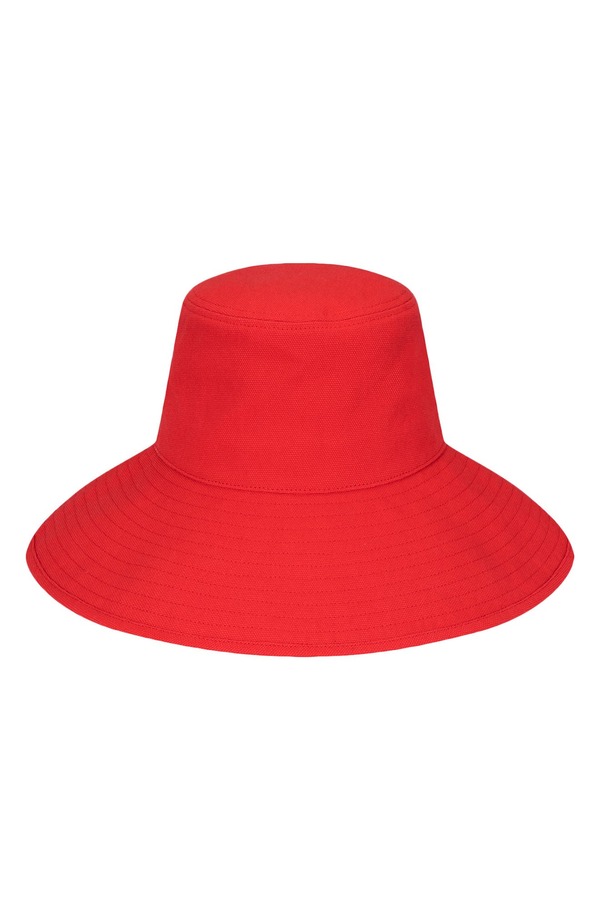 仕合わせオブ色合い レディース 付属品 かぶり笠 綿織物 Lack of Color Holiday Cotton Canvas Bucket Hat Red 赤いこと