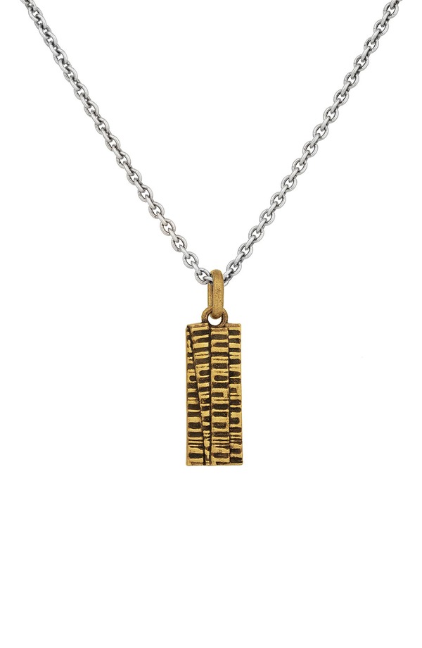 ジョンバルベイトス メンズ 添え物 頸飾り・チョー鉄道車両 スピード競技 John Varvatos Men\u0027s Bar Pendant Necklace Silver しろがね色