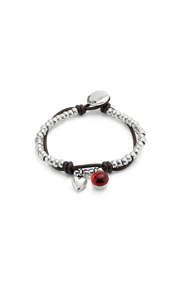 ウノデ 50 レディース アクセサリー ブレスレット・バングル・アンクレット UNODE50 Red Murano Bead Strap Silver シルバー