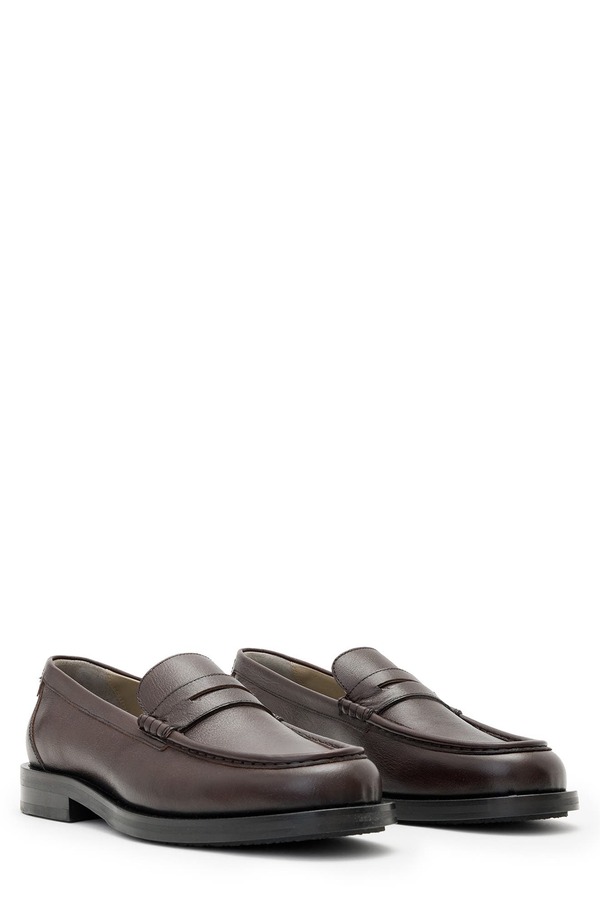 オールセインツ メンズ シューズ ローファー AllSaints Bloom Penny Loafer Oxblood Red レッド画像