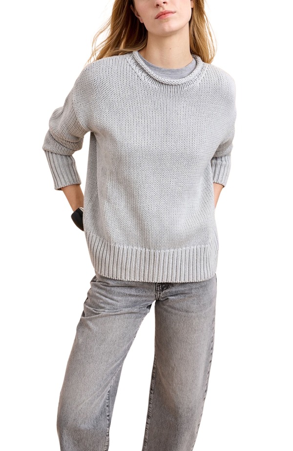 ラ リーニュ レディース アウター パーカー・スウェット プルオーバー La Ligne Solid Marina Sweater Grey 薄墨色
