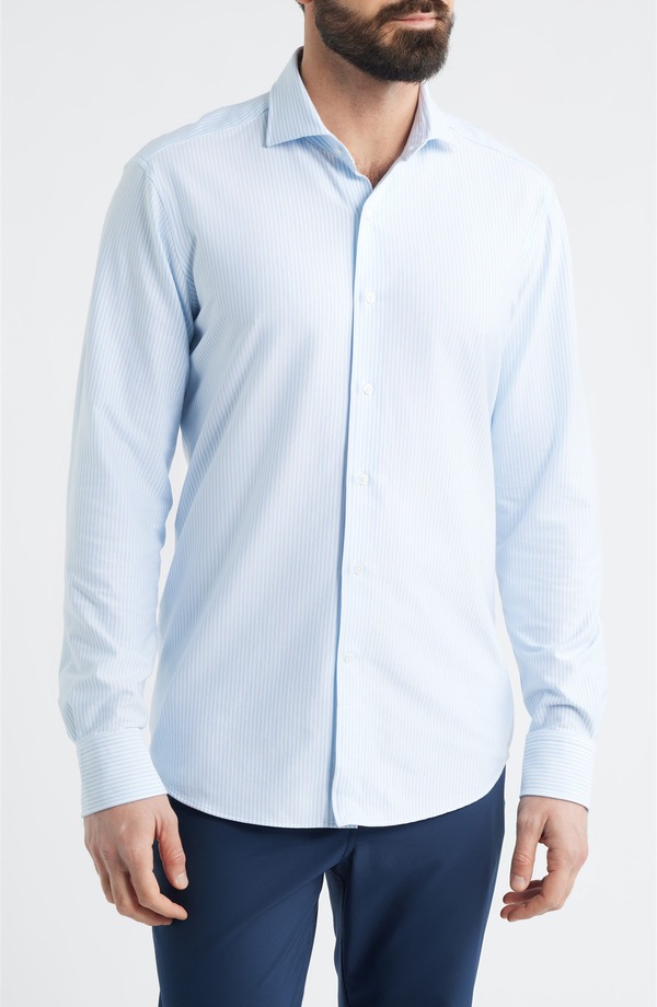 ピーター・ミラー メンズ トップス シャツ Peter Millar Crown Crafted Excursionist Flex Stripe Button-Up Shirt Blue Frost ブルー 47,280円