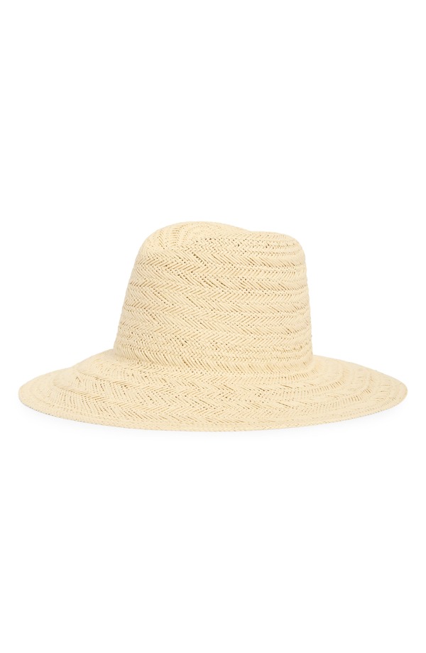 ヴィンス レディース アクセサリー 帽子 Vince Herringbone Weave Panama Hat Off White オフホワイト|ReVida 店