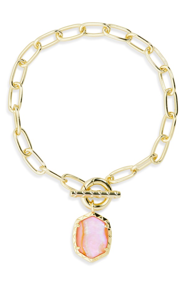 ケンドラスコット レディース アクセサリー ブレスレット・バングル・アンクレット Kendra Scott Daphne Paper Clip Link Toggle Bracelet Gld Lt Pink Ird Abal ピンク 18,855円
