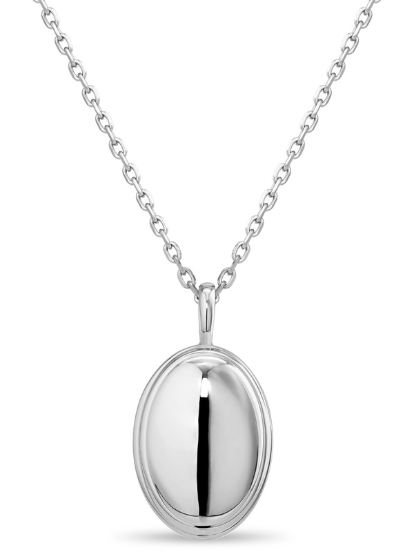 デヴァタ レディース アクセサリー ネックレス・チョーカー レース DEVATA Contour-linedome Pendant Necklace in Rhodium Plated Sterling Silver シルバー
