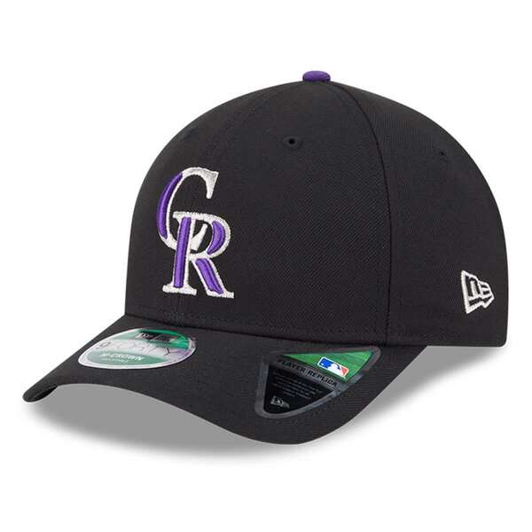 ニューエラ メンズ アクセサリー 帽子 Men's New Era Black Colorado Rockies Playereplica 9FORTY Adjustable Hat Black ブラック|ReVida 店