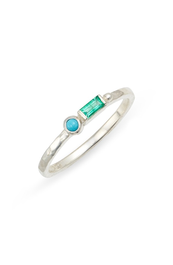 アンジー レディース アクセサリー 指輪 Anzie Cleo Emerald & Turquoise Ring Silver/ Green/ Blue ブルー
