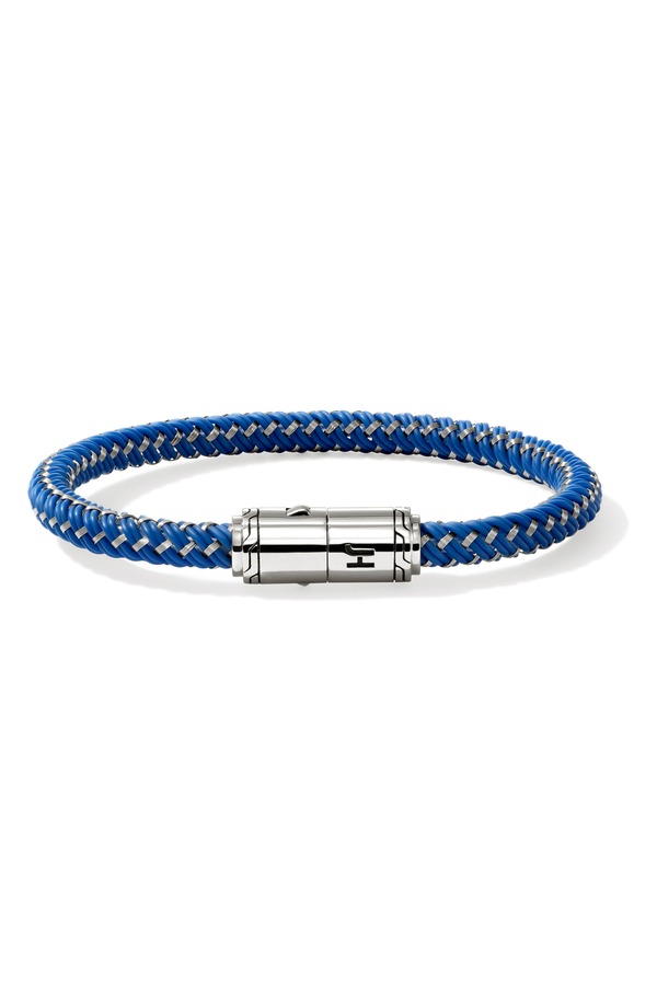 ジョン・ハーディー レディース アクセサリー ブレスレット・バングル・アンクレット John Hardy Cord Bracelet Sterling Silverubber Silver/ Blue ブルー