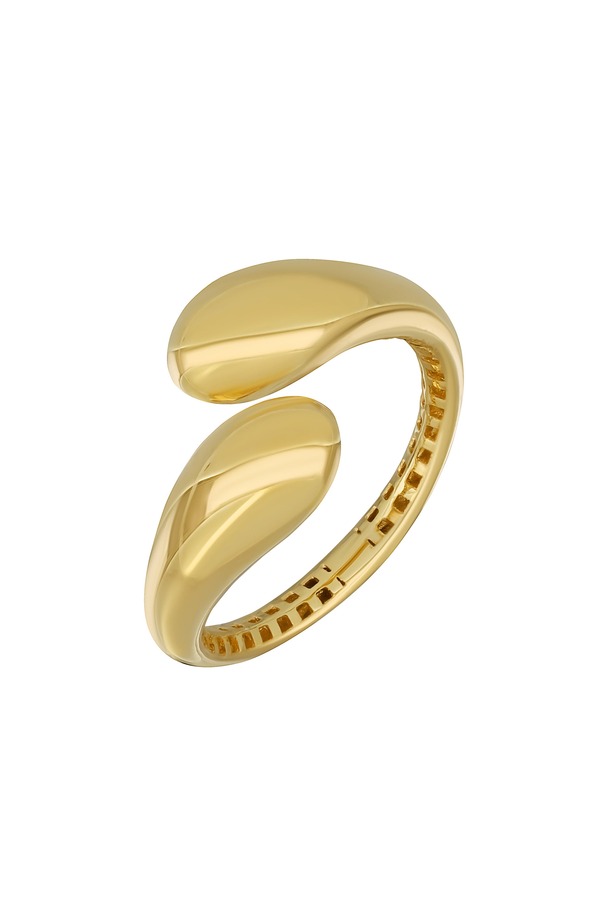 ボニー レヴィ レディース アクセサリー 指輪 Bony Levy 14K Gold Puffy Bypass Ring 14K Yellow Gold イエロー|ReVida 店