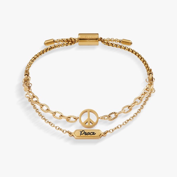 アレックスアンドアニ レディース アクセサリー ピアス・イヤリング Alex and Ani Peace Stranded Bracelet Set Gold ゴールド