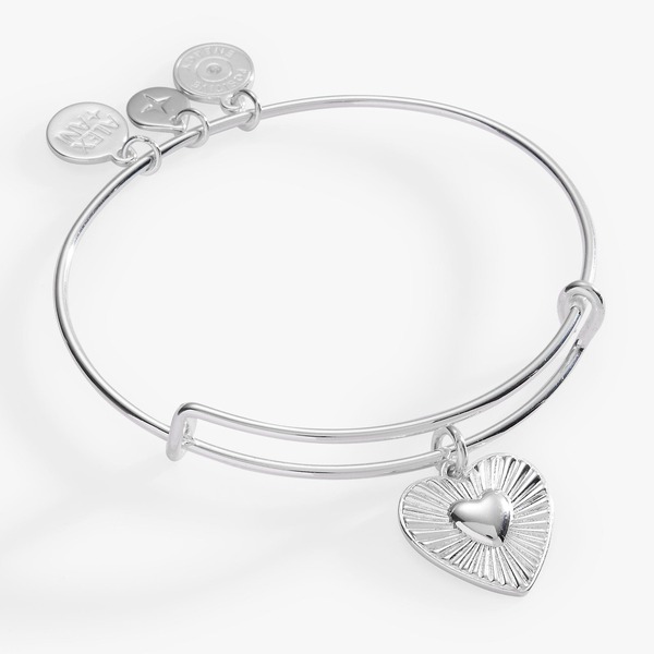 アレックスアンドアニ レディース アクセサリー ブレスレット・バングル・アンクレット Alex and Ani Heart Burst Bangle Bracelet Silver シルバー