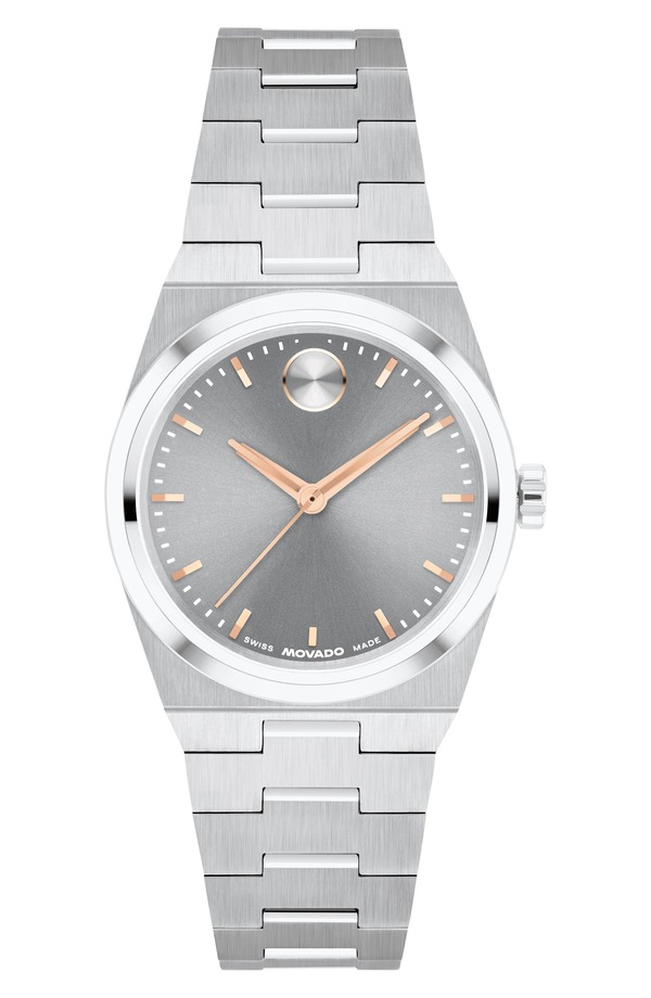 モバド レディース 付属品 ウオッチ ミニ Movado Mini Bold Quest Bracelet Watch 28粍 Goldial ゴールド