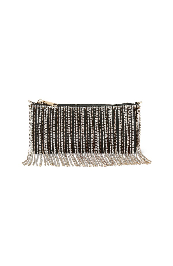 ジュウェルダグレイミシュカ レディース バッグ レザー フリンジ Jewel Badgley Mischka Piper Leather Mix Crystal Fringe Crossbody Black ブラック 28,258円