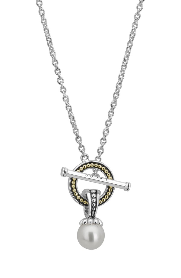 ラゴス レディース アクセサリー ネックレス・チョーカー レース LAGOS Luna Pearl Toggle Pendant Necklace Silver/ Pearl パール