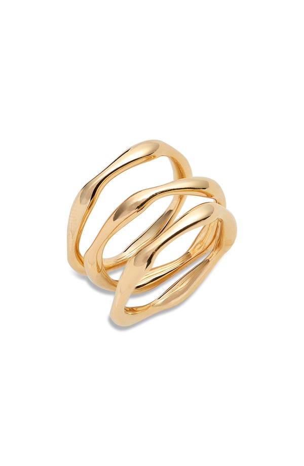 ソコ レディース アクセサリー 指輪 SOKO Moto Set of 3 Stacking Rings Gold ゴールド