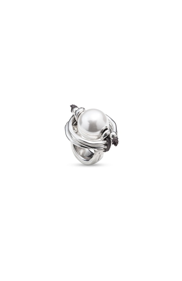 ウノデ 50 レディース アクセサリー 指輪 レザー UNODE50 Pearleather Fusion Ring Silver シルバー