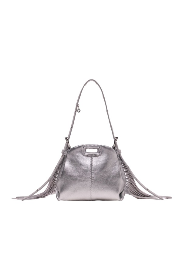 マージュ レディース バッグ トール レザー maje Metallic leather Miss Micro bag Silver シルバー