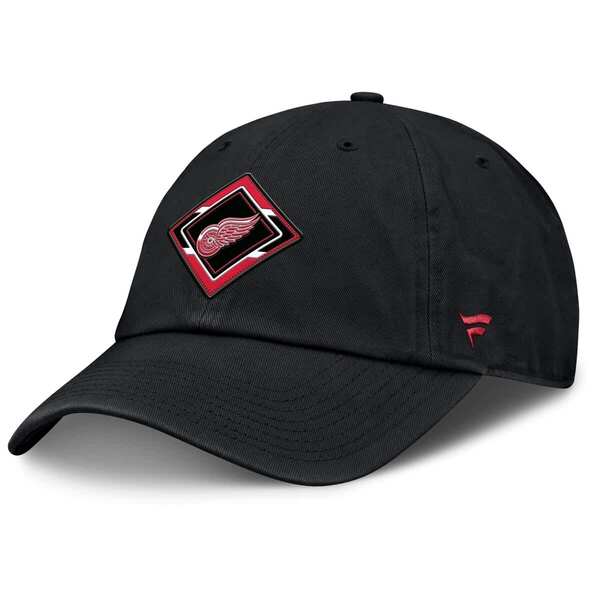 ファナティクス レディース アクセサリー 帽子 Women's Fanatics Black Detroit Red Wings Authentic Pro Rink Adjustable Hat Black ブラック