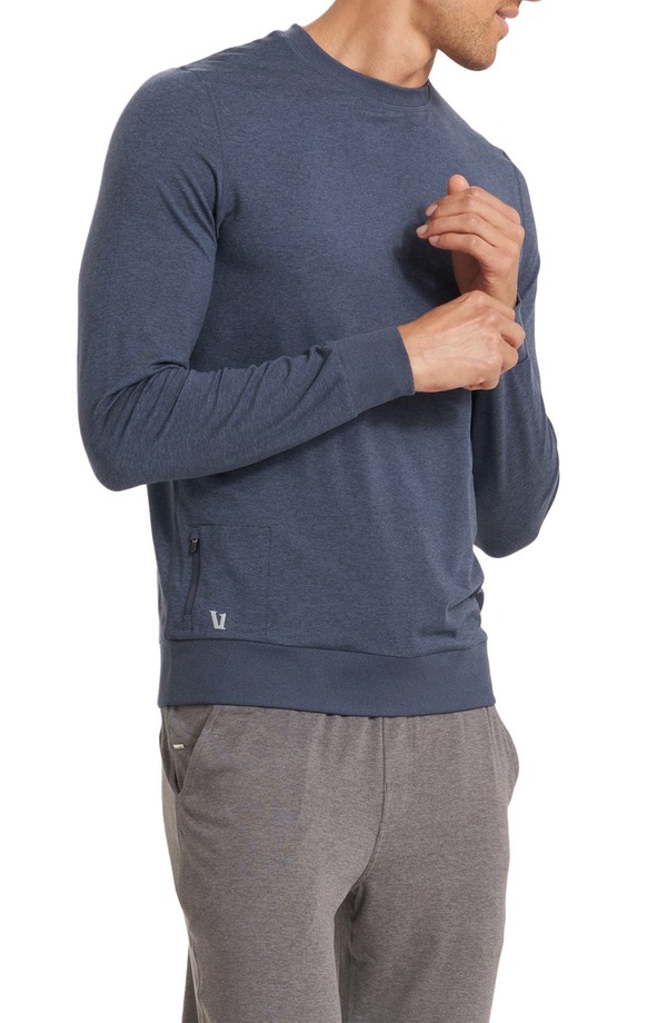 ビュオーリ メンズ アウター パーカー・スウェット Vuori Ponto Performance Crew Pullover Azure Heather ヘザー 25,776円