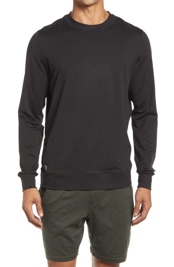 ビュオーリ メンズ アウター パーカー・スウェット Vuori Ponto Performance Crew Pullover Black Heather ブラック