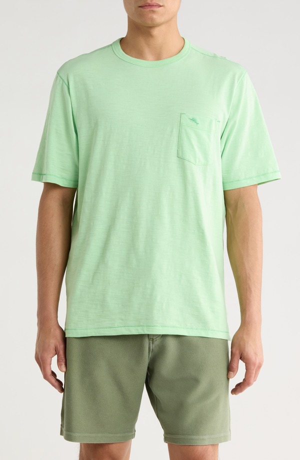 トッミーバハマ メンズ トップス Tシャツ クルーネック Tommy Bahama Bali Beach Crewneck T-Shirt Green Ash アッシュ