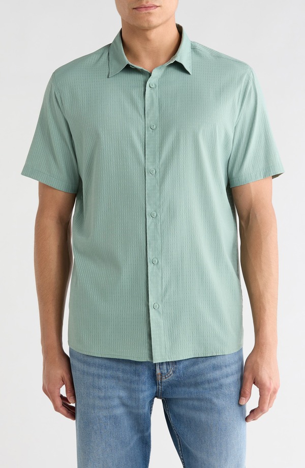 ローアク メンズ トップス シャツ Roark Bless Up Short Sleeve Button-Up Shirt Dusty Green グリーン