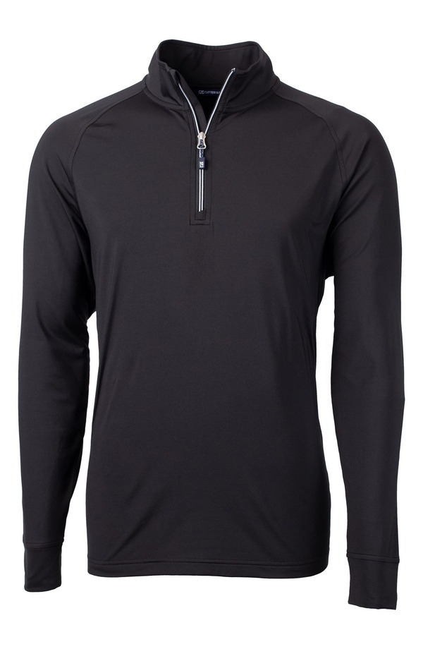 裁断師アンドうしろ側 メンズ アウター パーカー・スウェット ハーフジップ 編み物 Cutter \u0026 Buck Adapt Knit Quarter Zipullover Black 黒いこと